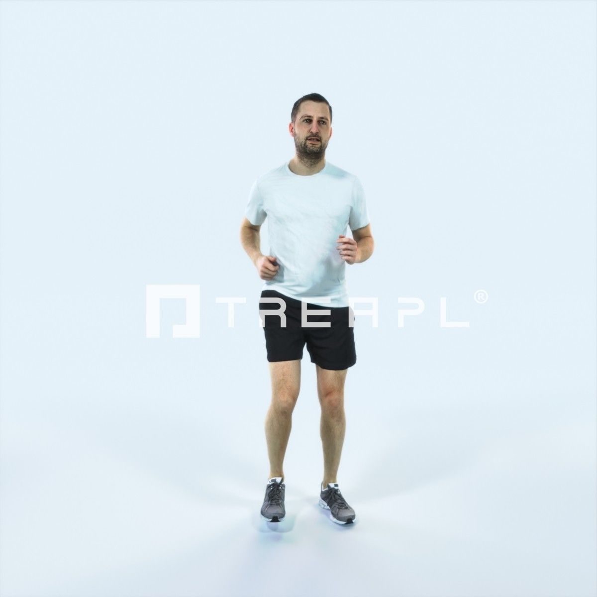 3D model Portrait 07C Running Jogging Football Sports Man VR / AR / low ...