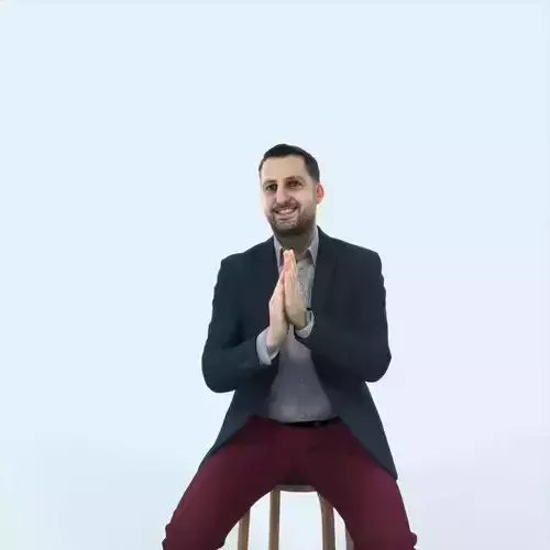 Portrait 08L Clapping Sitting Casual Man