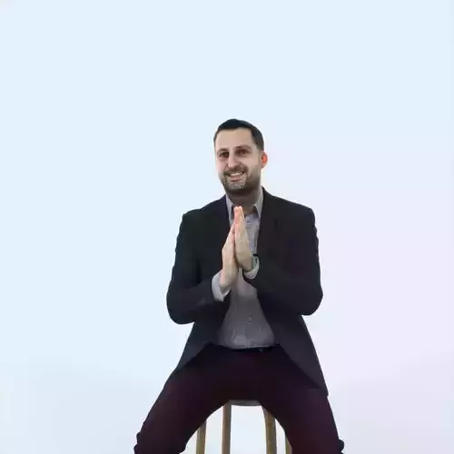 Portrait 08K Clapping Sitting Casual Man