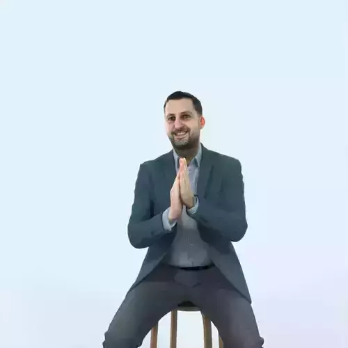 Portrait 08G Clapping Sitting Casual Man