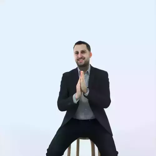 Portrait 08B Clapping Sitting Casual Man