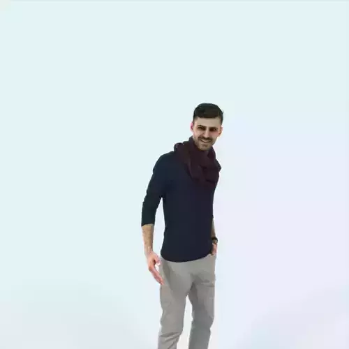 Posture 03G Couple Casual Man Low-poly 3D model