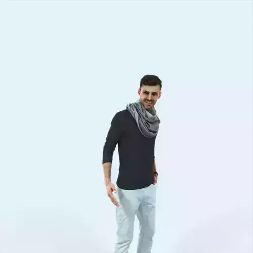 Posture 03D Couple Casual Man Low-poly 3D model