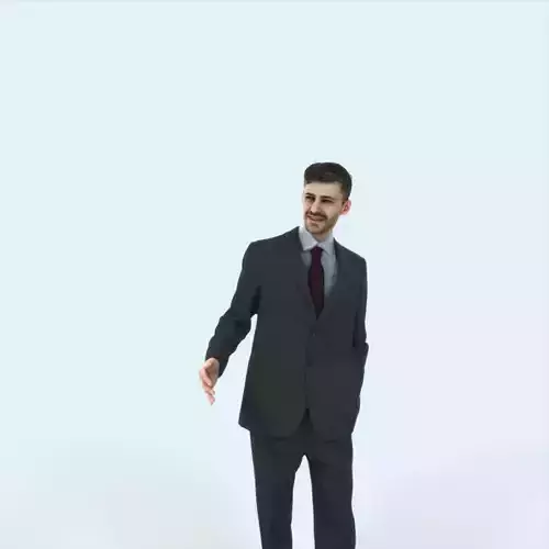 Posture 05H Explaining Couple Elegant Man