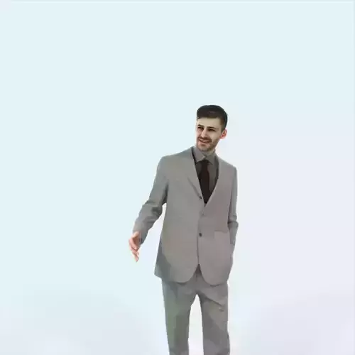 Posture 05D Explaining Couple Elegant Man Low-poly 3D model