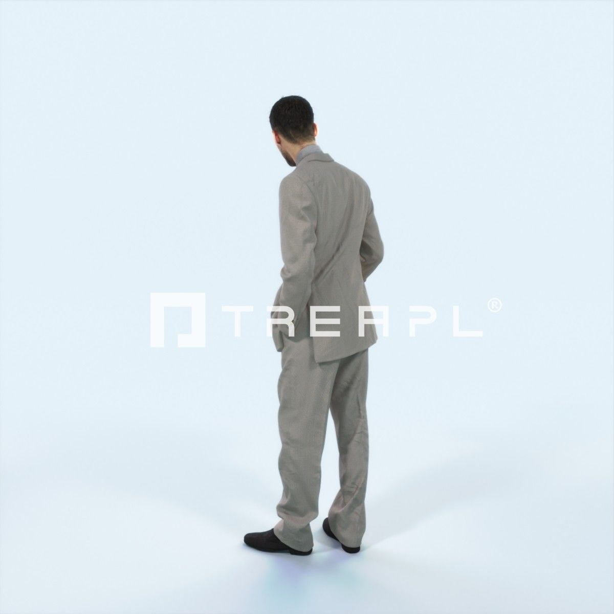 Posture Model From Rear 3D model Posture 05D Explaining Couple Elegant Man VR / AR / low-poly ...