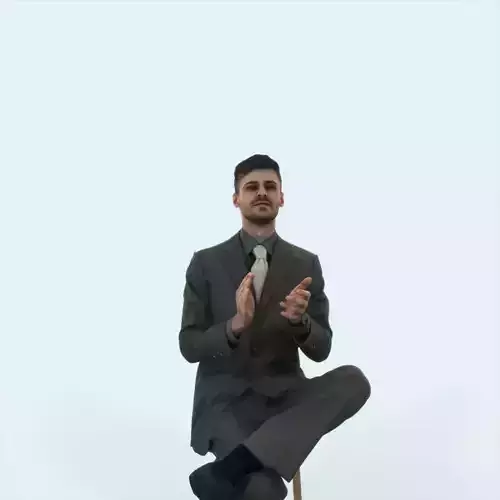 Posture 19L Clapping Sitting Elegant Man