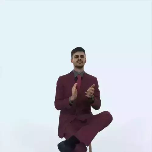 Posture 19K Clapping Sitting Elegant Man