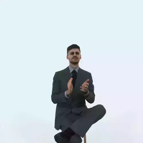 Posture 19H Clapping Sitting Elegant Man