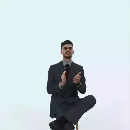 Posture 19F Clapping Sitting Elegant Man