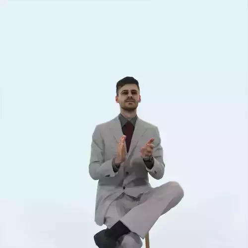 Posture 19D Clapping Sitting Elegant Man