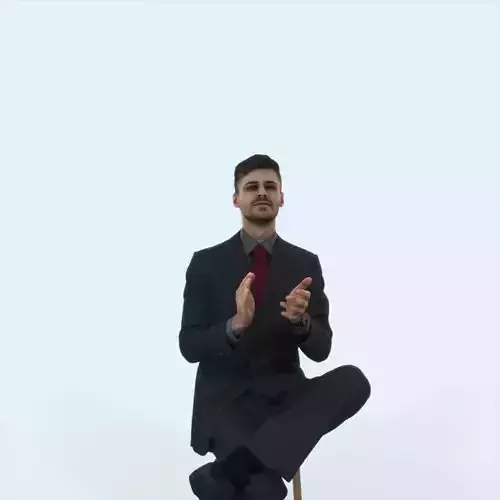 Posture 19B Clapping Sitting Elegant Man