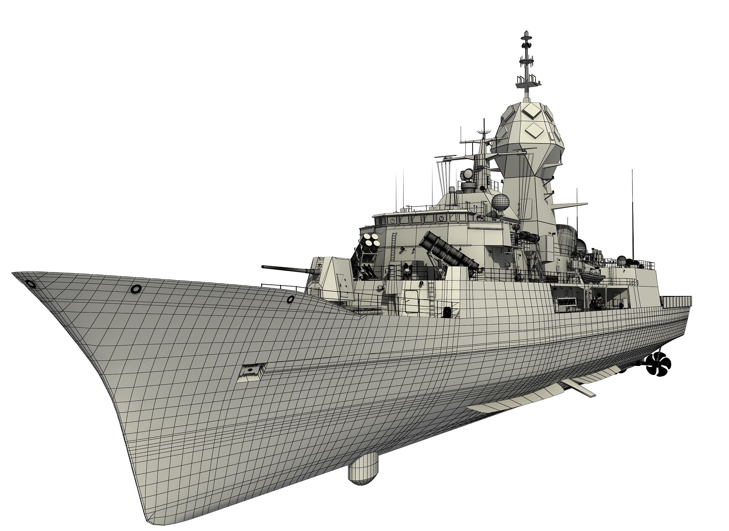 ANZAC MEKO Class Frigate HMAS ANZAC FFH 150 3D model_1
