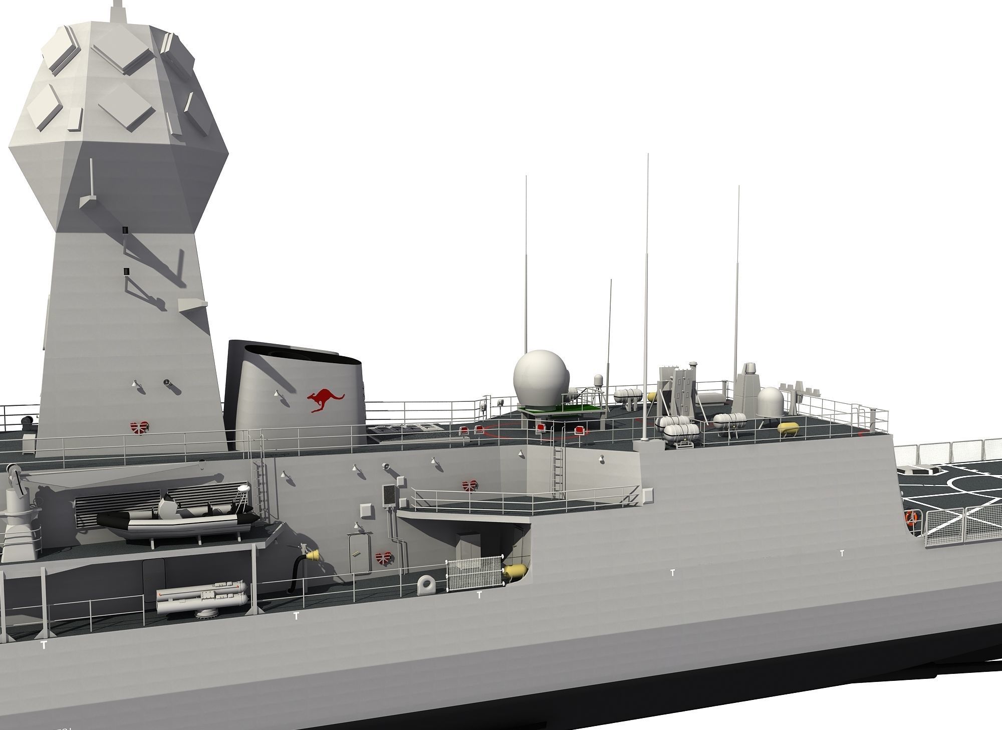 ANZAC MEKO Class Frigate HMAS ANZAC FFH 150 3D model_7
