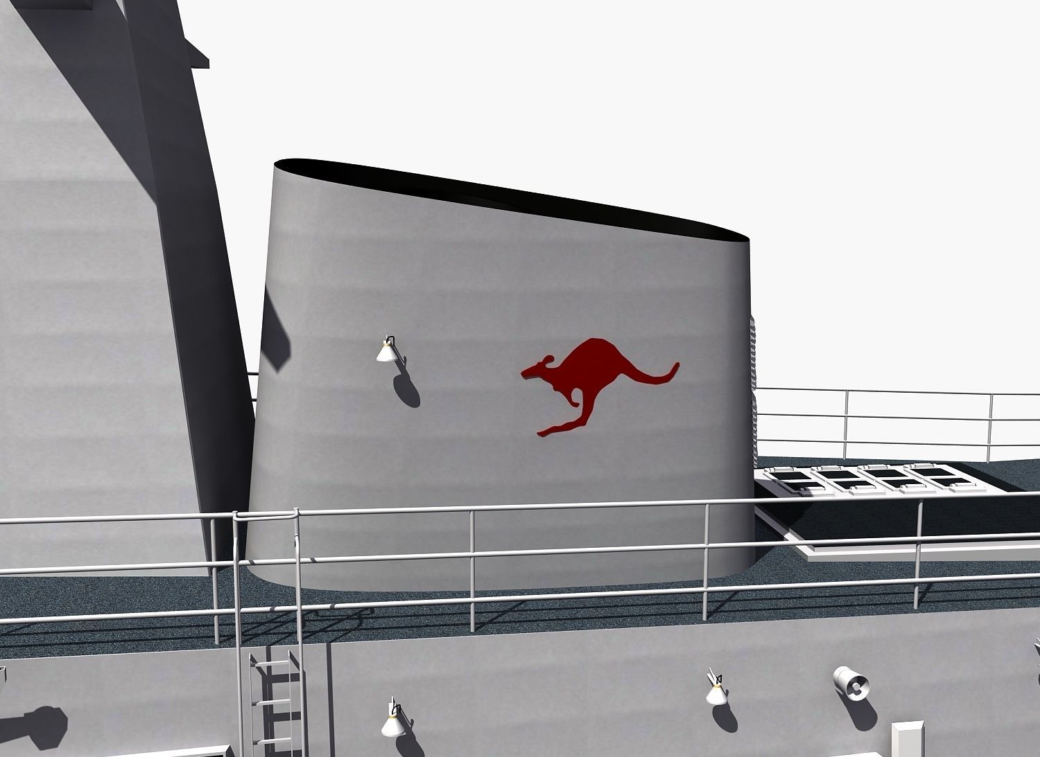 ANZAC MEKO Class Frigate HMAS ANZAC FFH 150 3D model_12