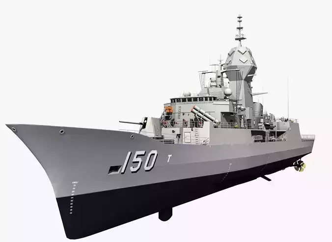 ANZAC MEKO Class Frigate HMAS ANZAC FFH 150 3D model