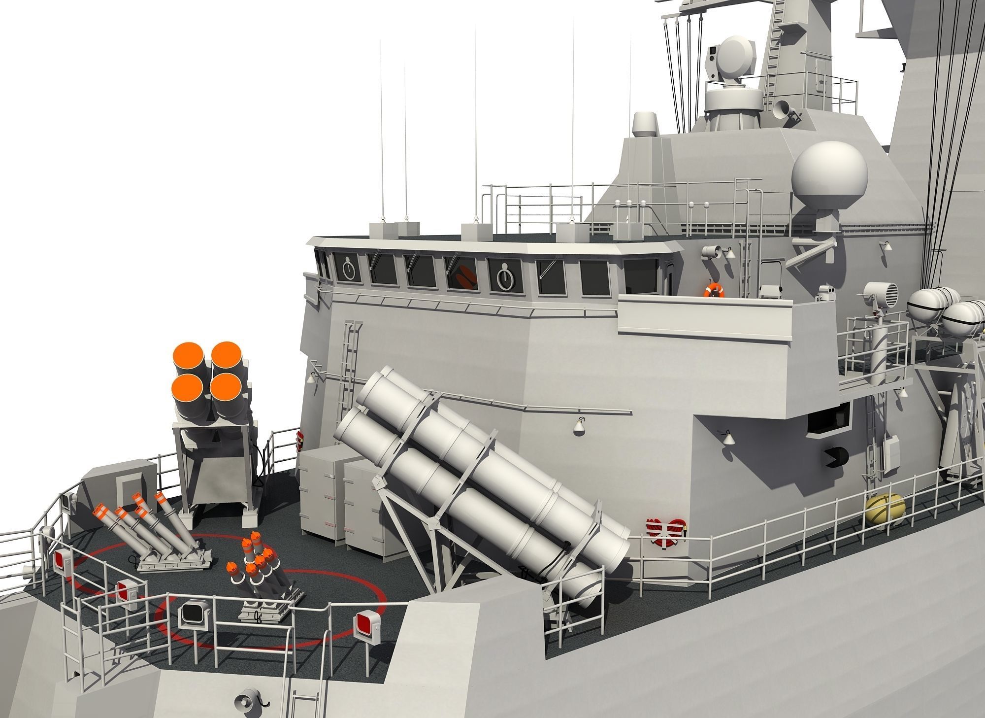 ANZAC MEKO Class Frigate HMAS ANZAC FFH 150 3D model_5