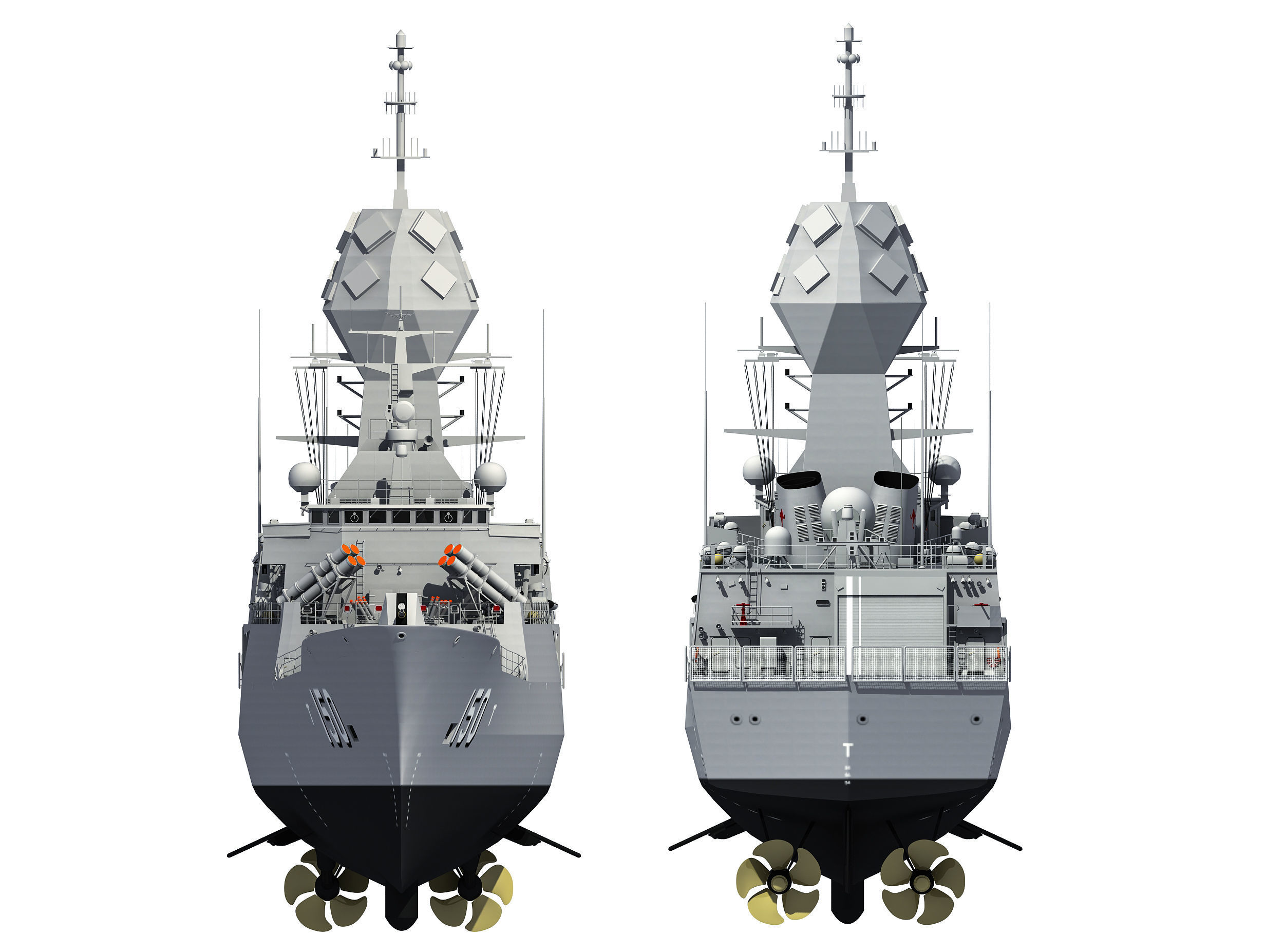 ANZAC MEKO Class Frigate HMAS ANZAC FFH 150 3D model_11
