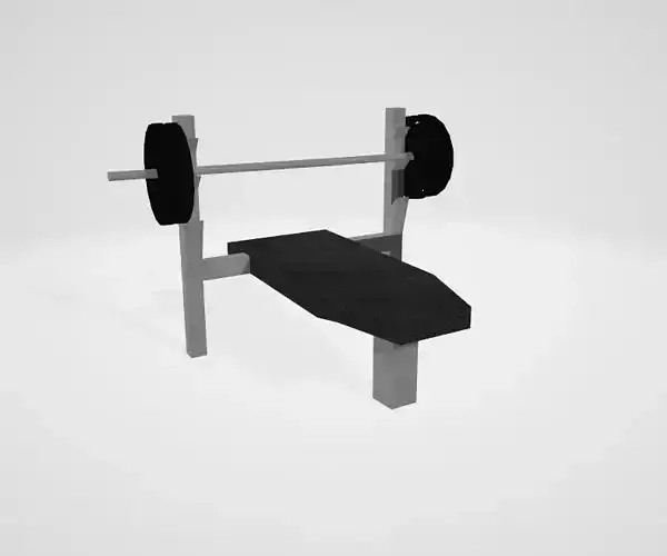 Ultimate Gym Bench Press 3D Model 3D model