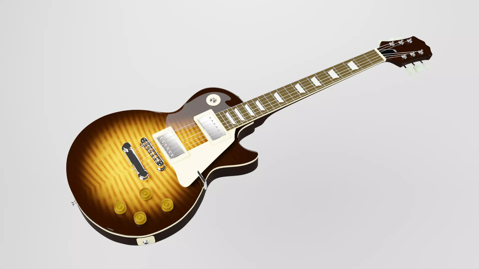 Guitar Les Paul OBJ FBX 3D model