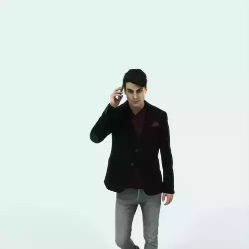 Prime 03D Cell Phone walking Casual Man