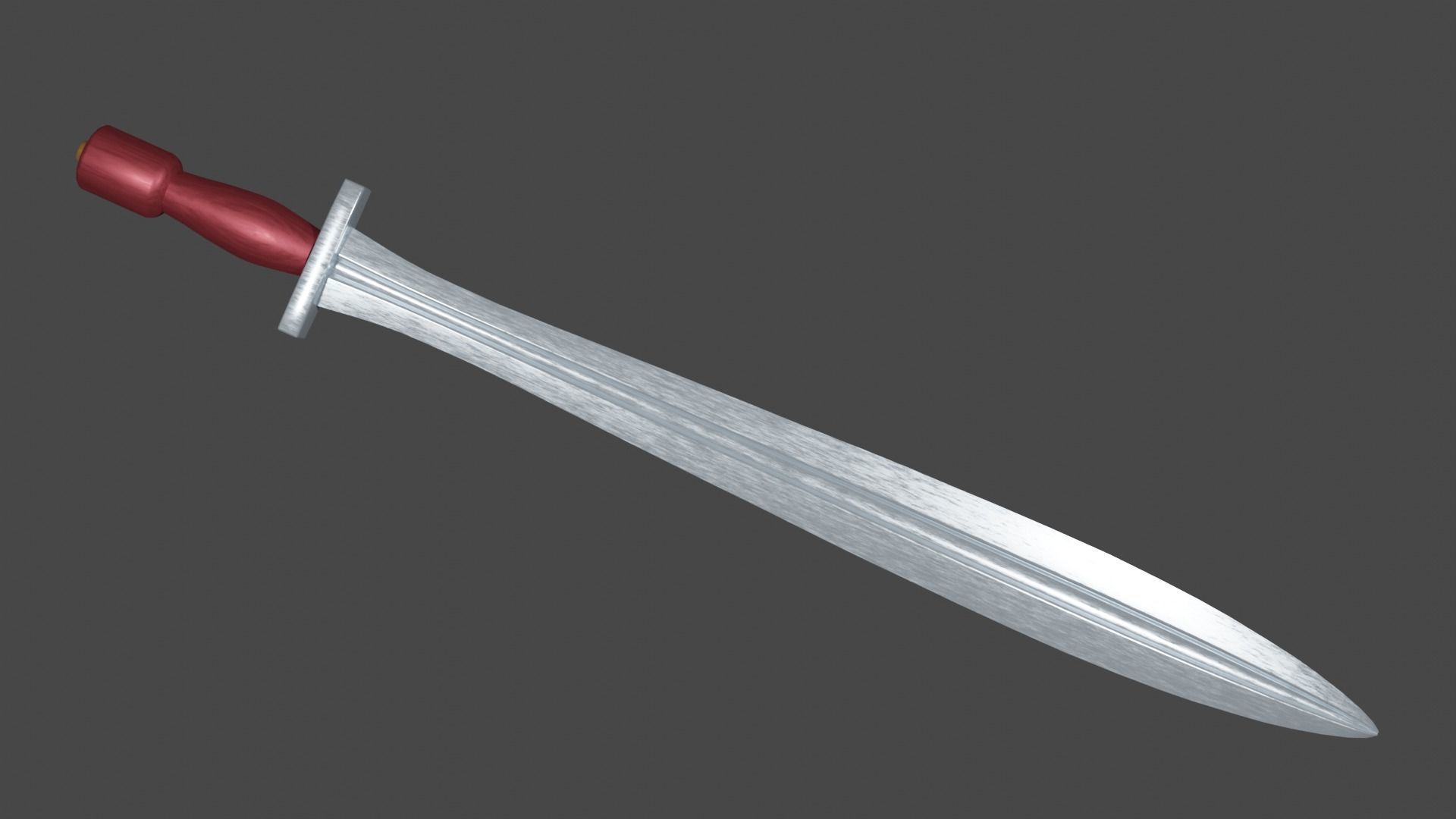 Xyphos sword Low-poly 3D model_1