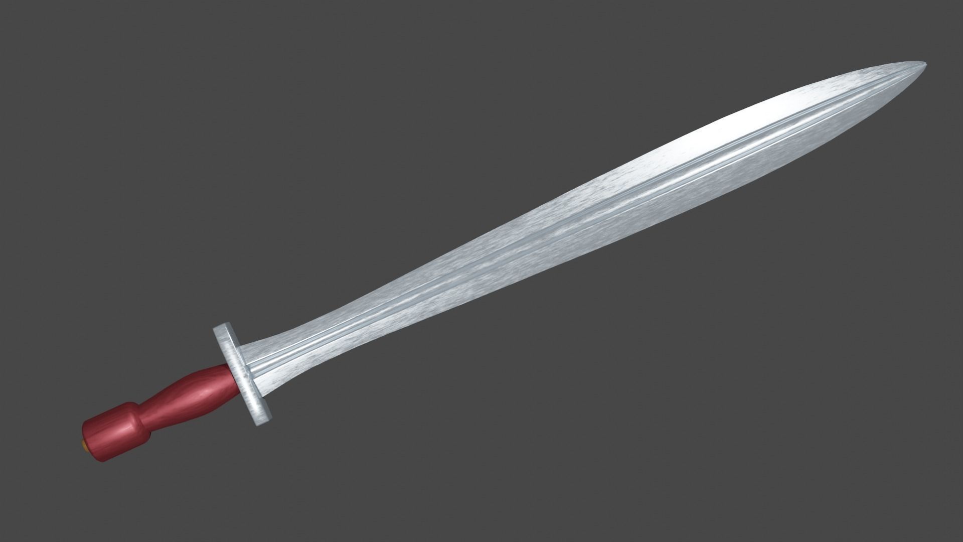 Xyphos sword Low-poly 3D model_6