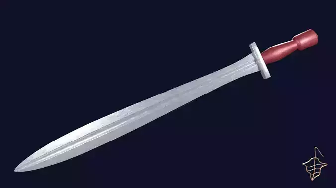 Xyphos sword Low-poly 3D model