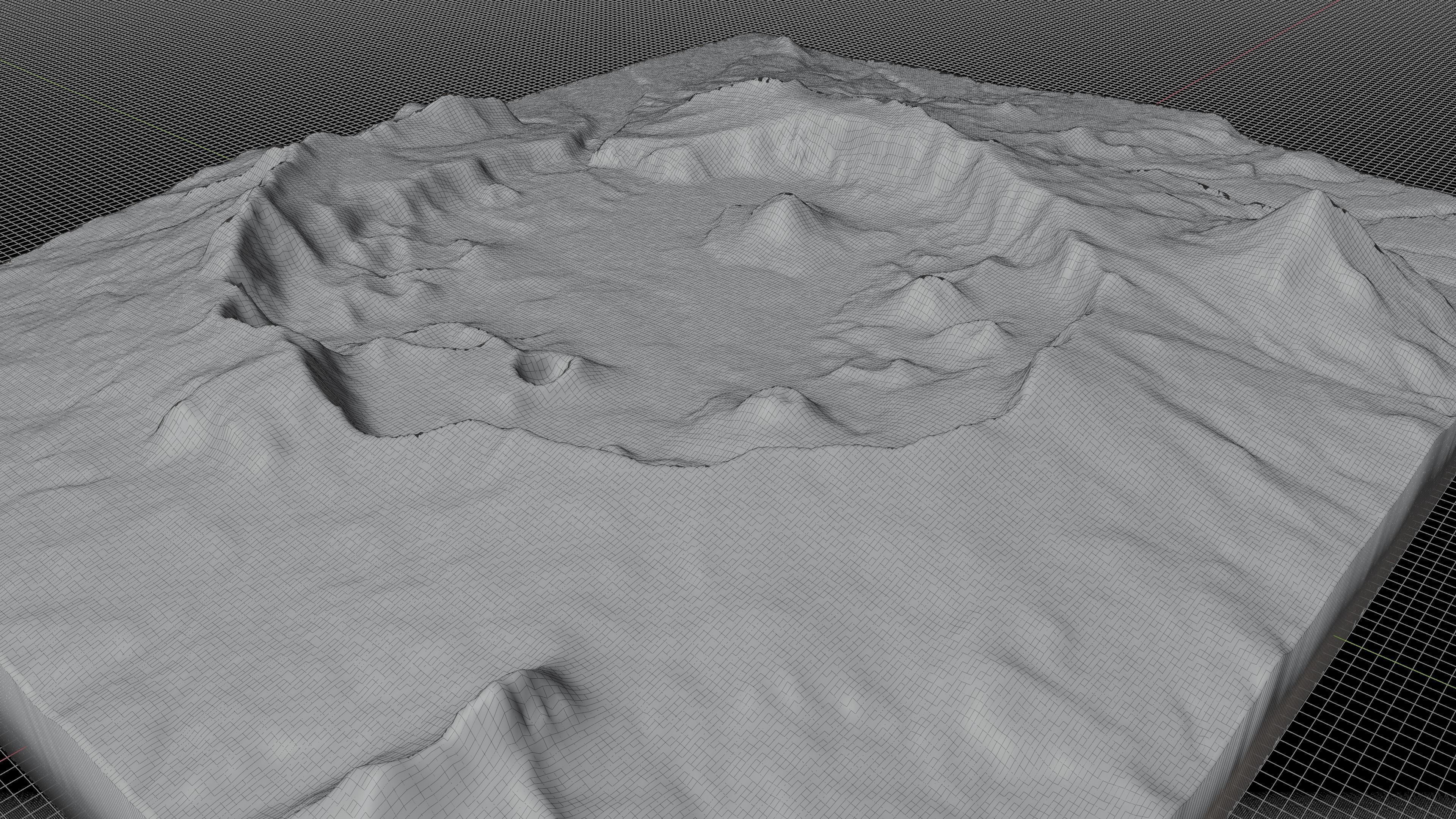 Okmok Caldera 3d model terrain 3D model_11