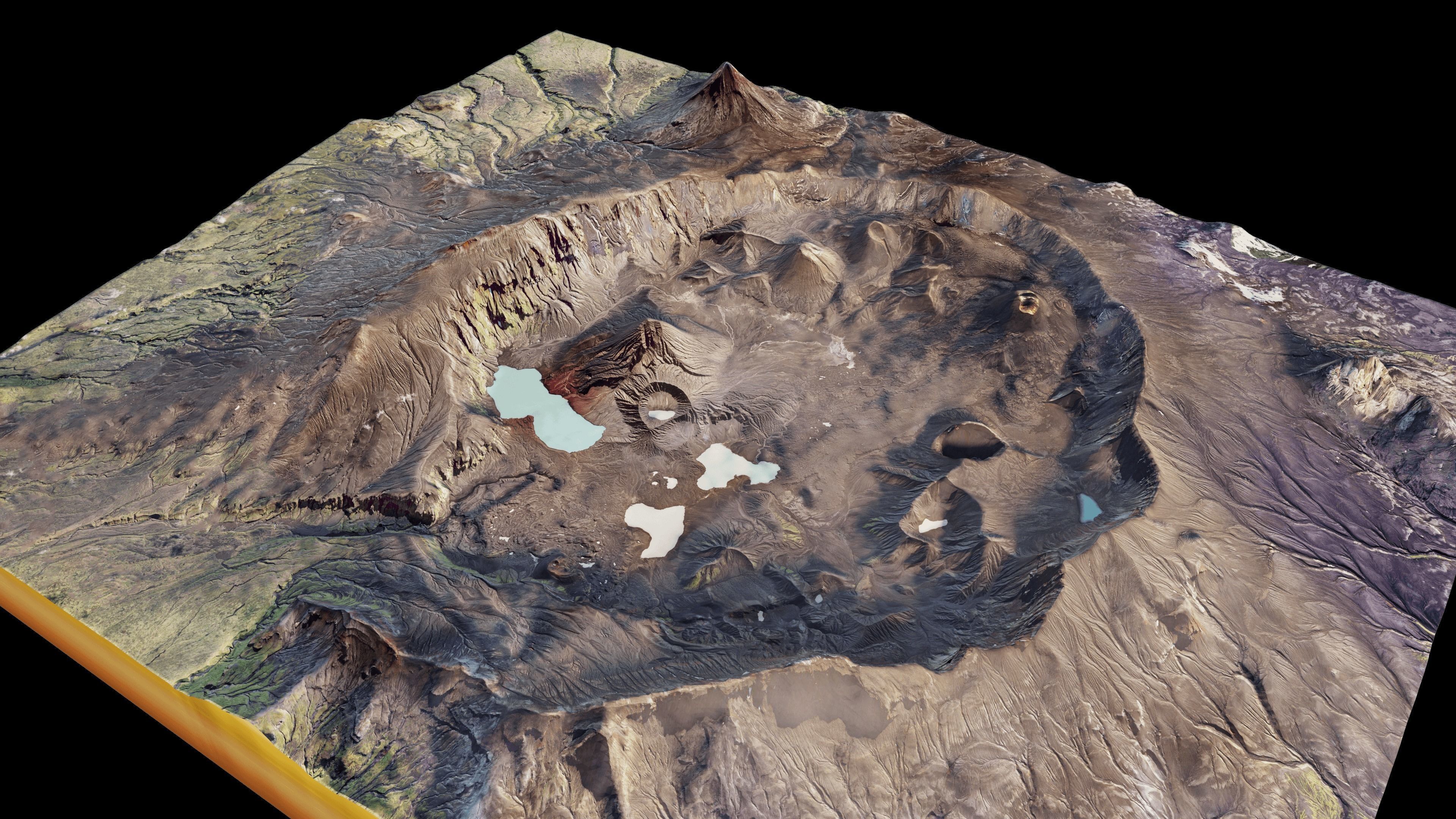 Okmok Caldera 3d model terrain 3D model_6