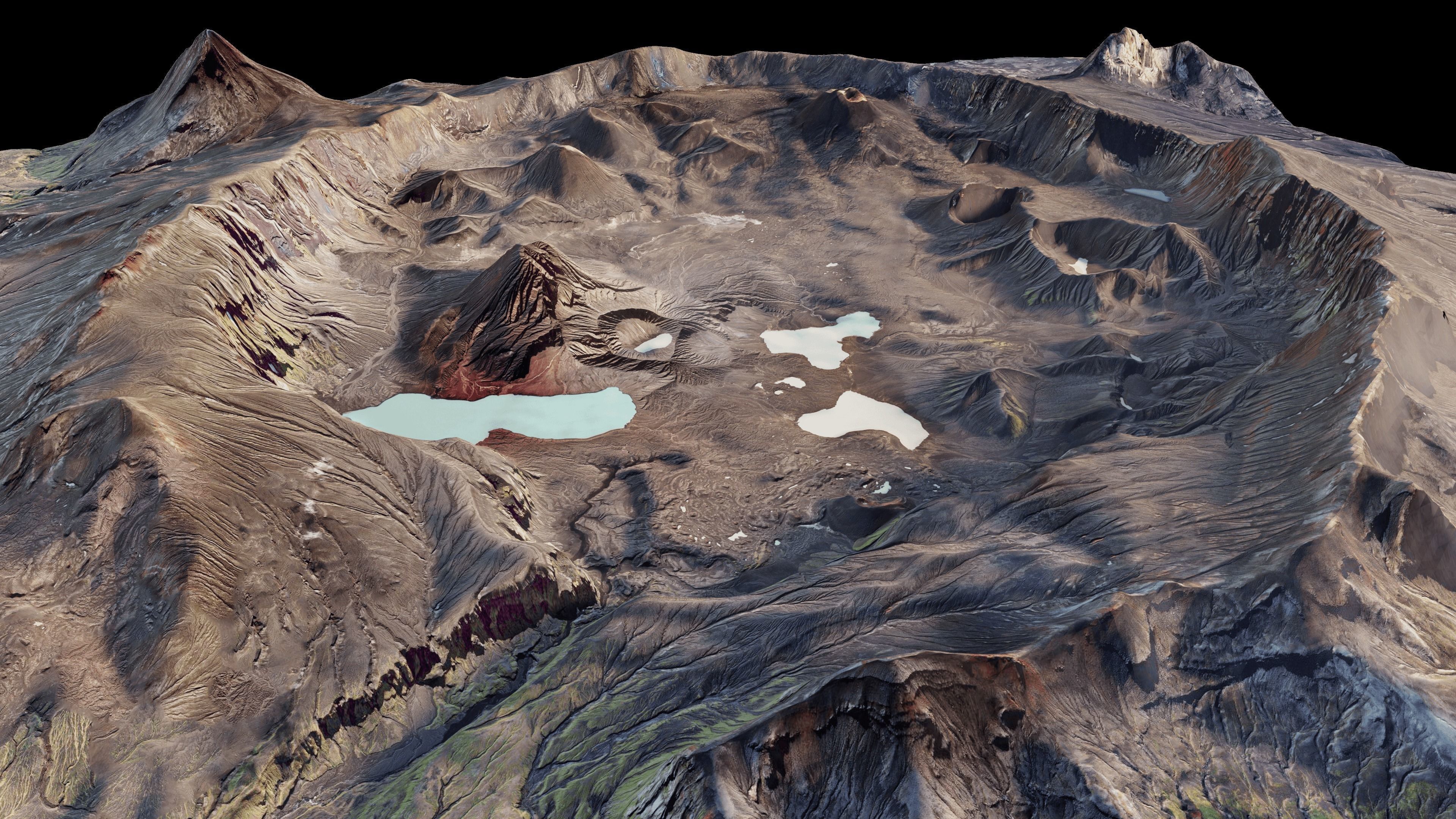 Okmok Caldera 3d model terrain 3D model_10