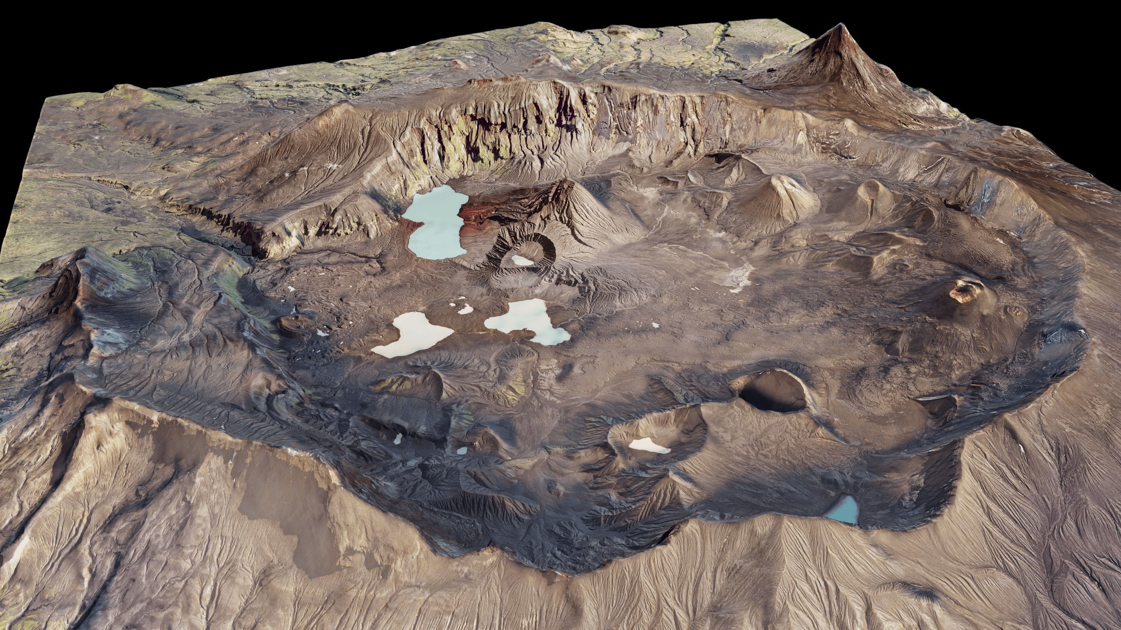 Okmok Caldera 3d model terrain 3D model_9