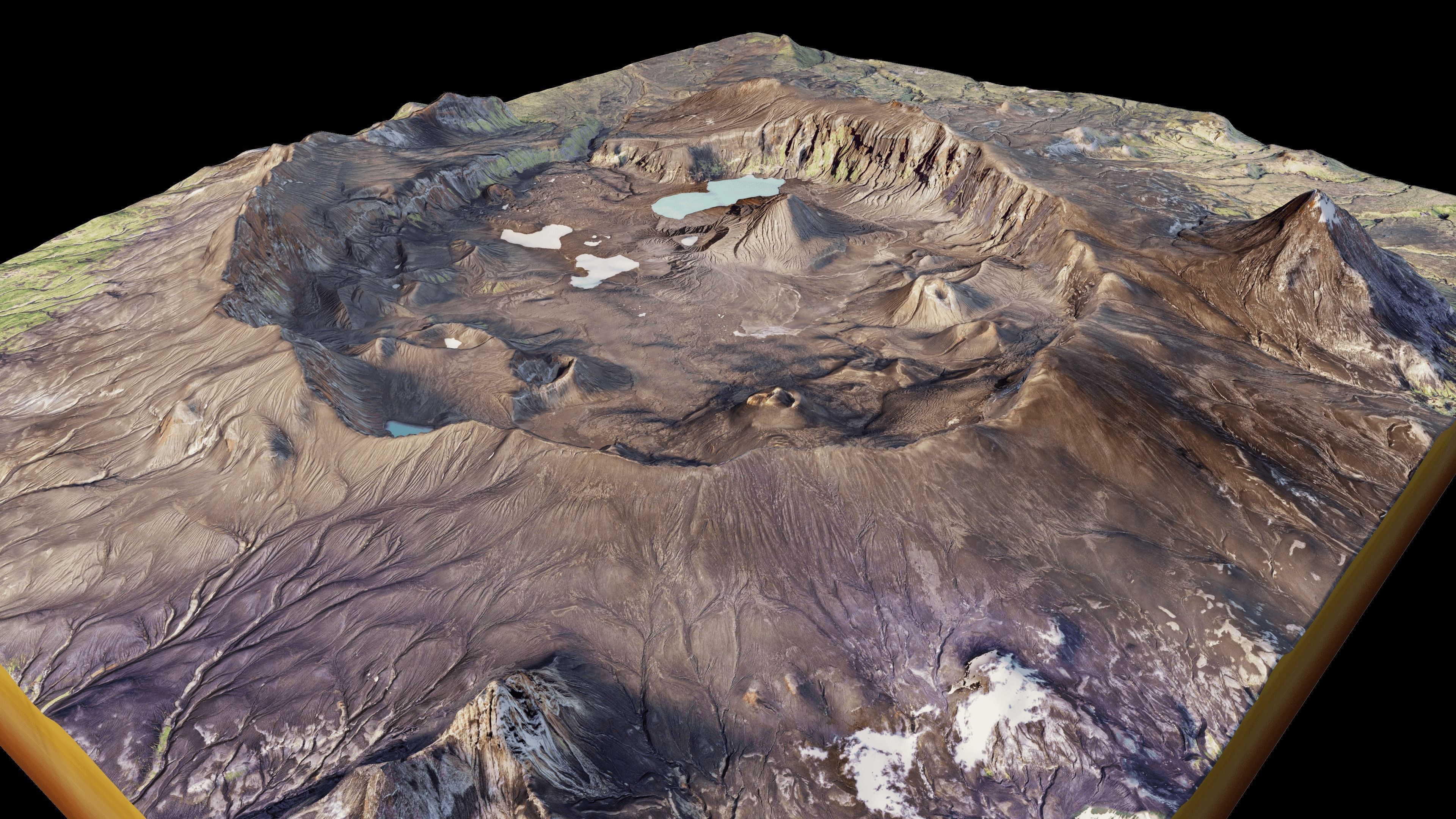 Okmok Caldera 3d model terrain 3D model_8