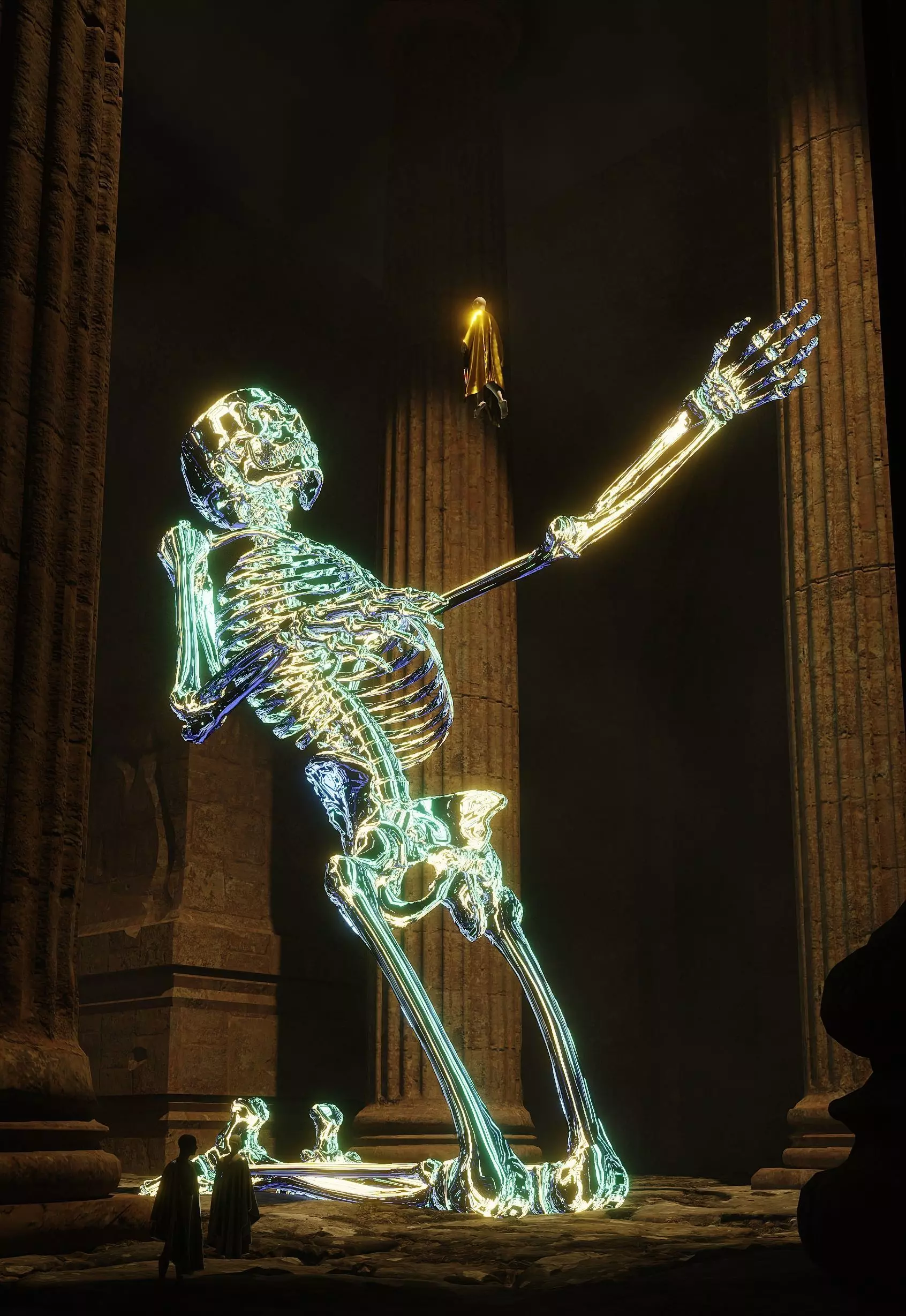 skeleton Free low-poly 3D model