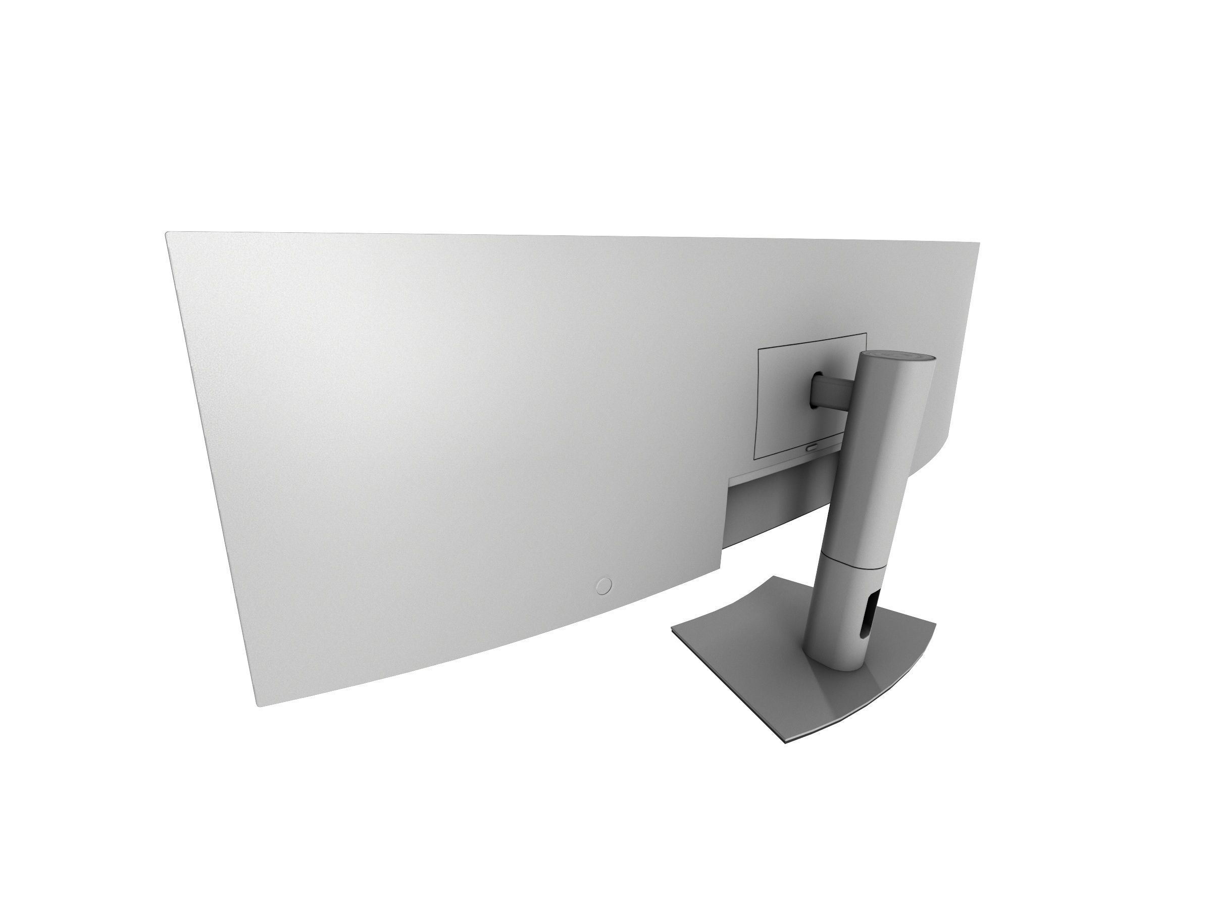 Dell UltraSharp 49 inch curved monitor U4924DW Low-poly 3D model_11
