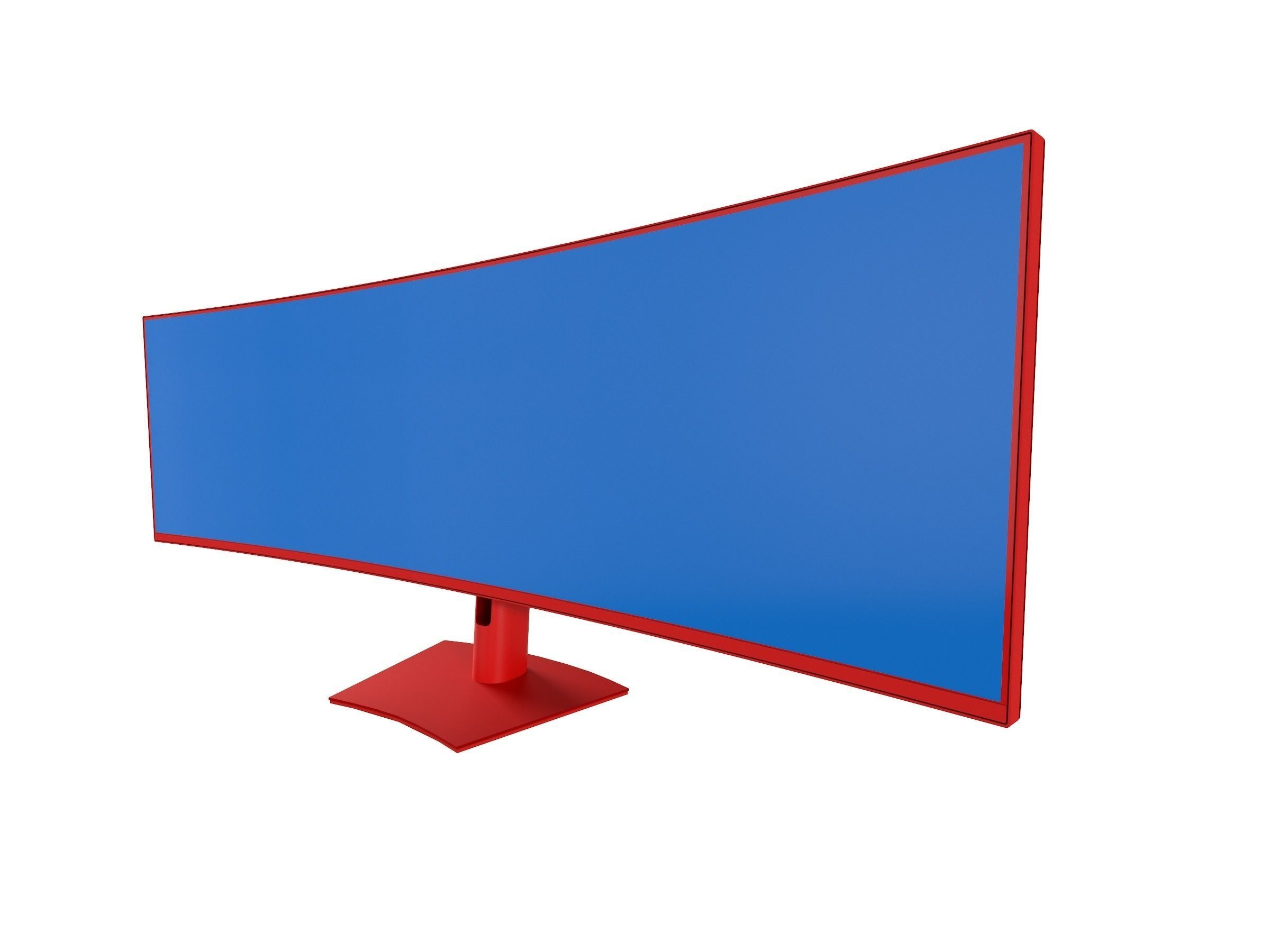 Dell UltraSharp 49 inch curved monitor U4924DW Low-poly 3D model_13