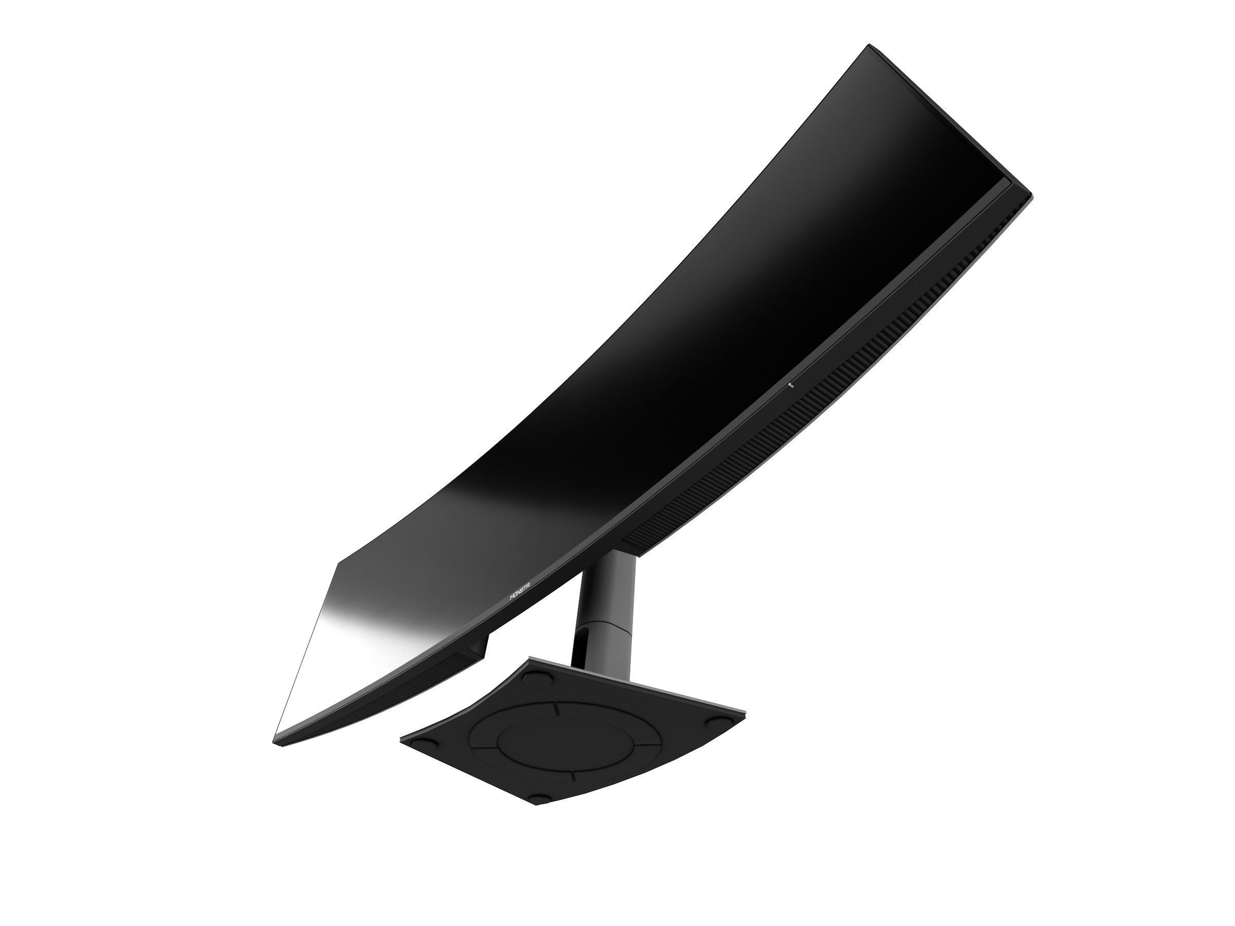 Dell UltraSharp 49 inch curved monitor U4924DW Low-poly 3D model_5
