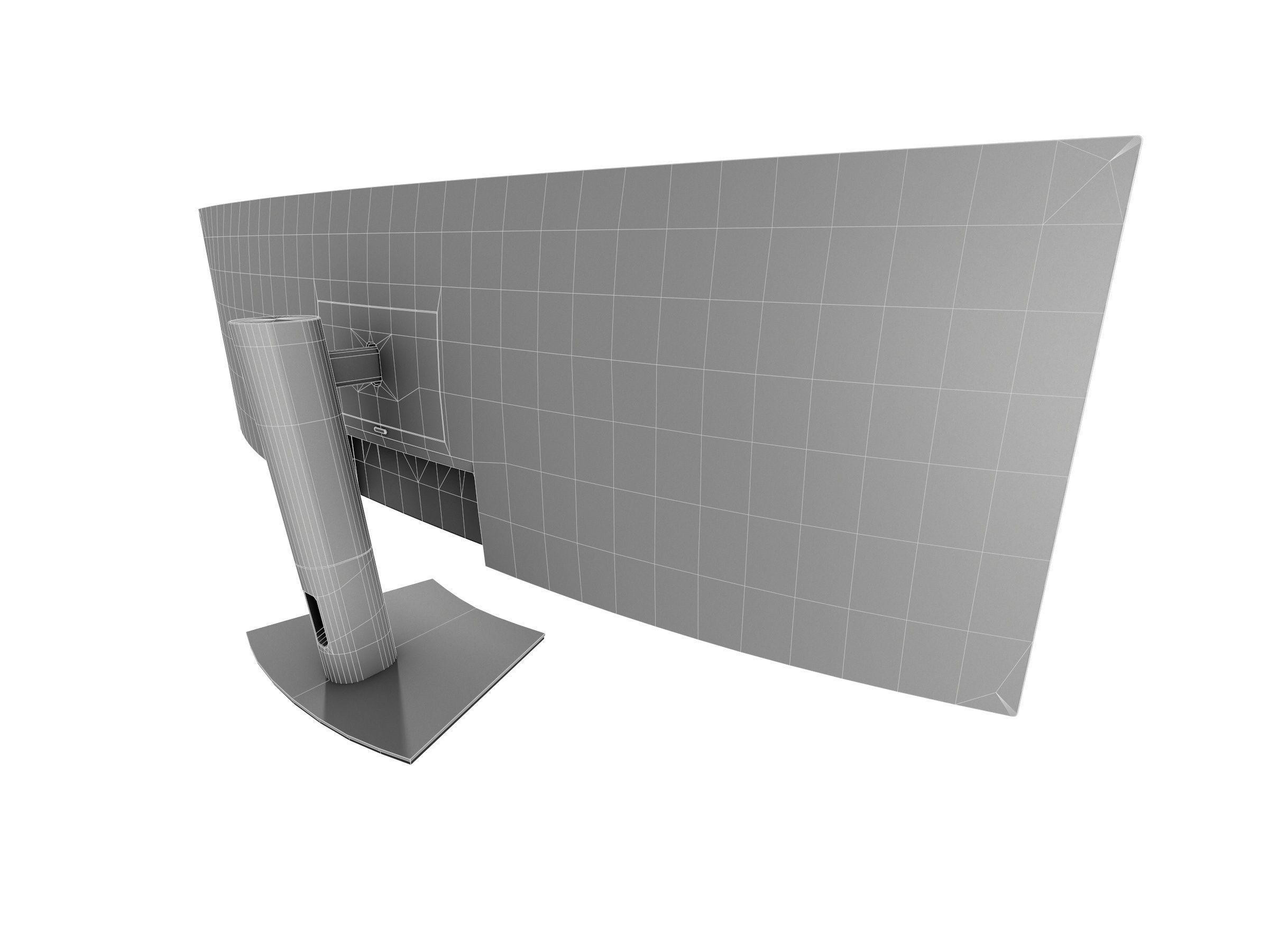 Dell UltraSharp 49 inch curved monitor U4924DW Low-poly 3D model_15