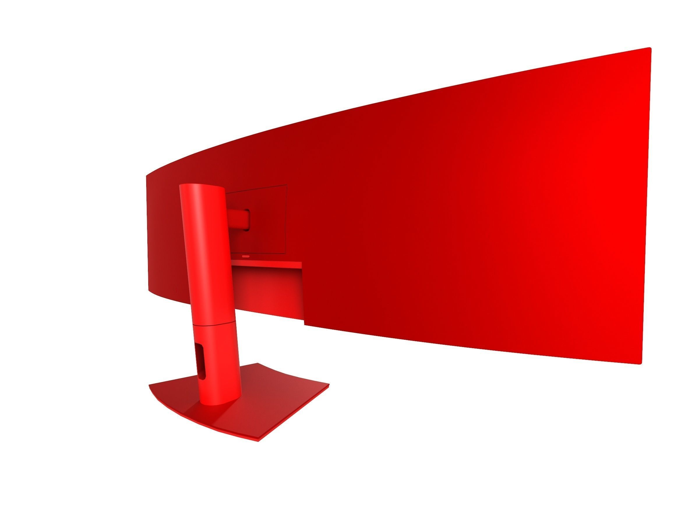 Dell UltraSharp 49 inch curved monitor U4924DW Low-poly 3D model_14