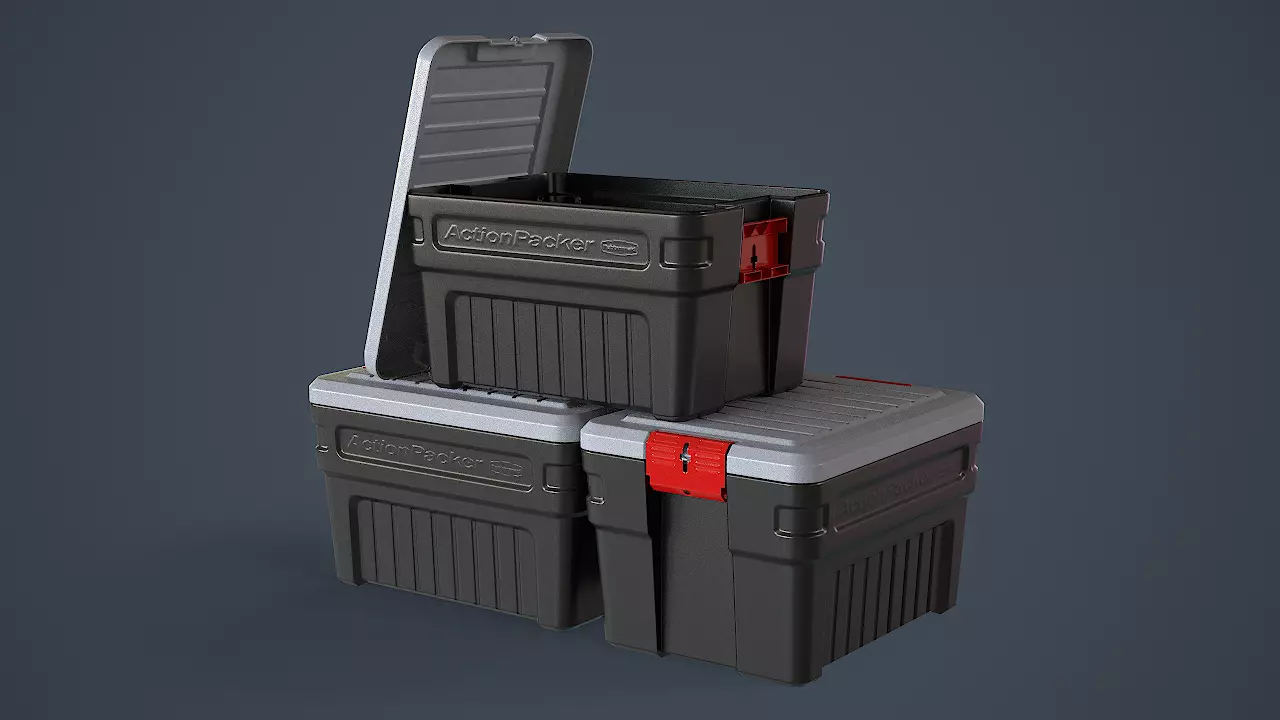 storage box Low-poly 3D model_0