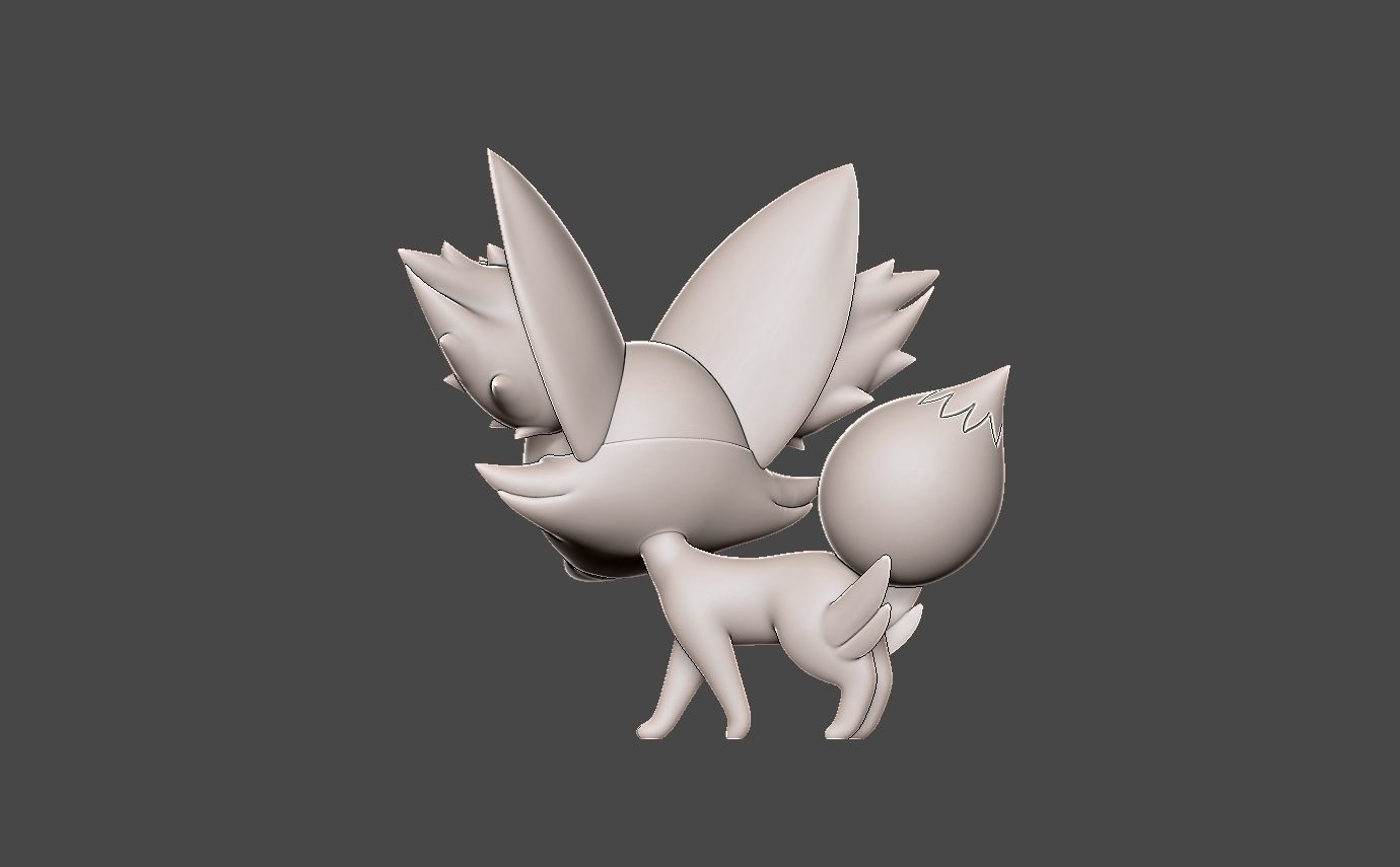POKEMON FENNEKIN EVOLUTION PACK 3D print model_24