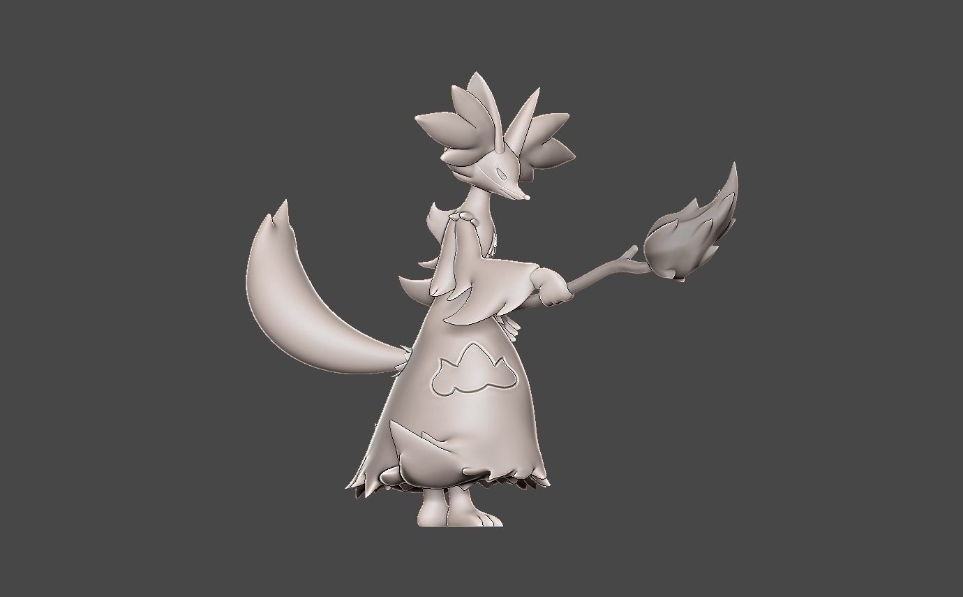 POKEMON FENNEKIN EVOLUTION PACK 3D print model_19