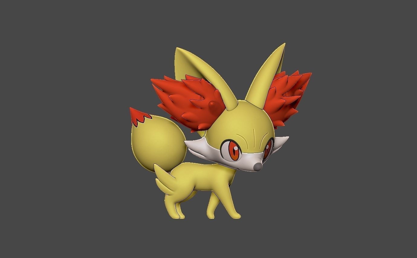 POKEMON FENNEKIN EVOLUTION PACK 3D print model_12