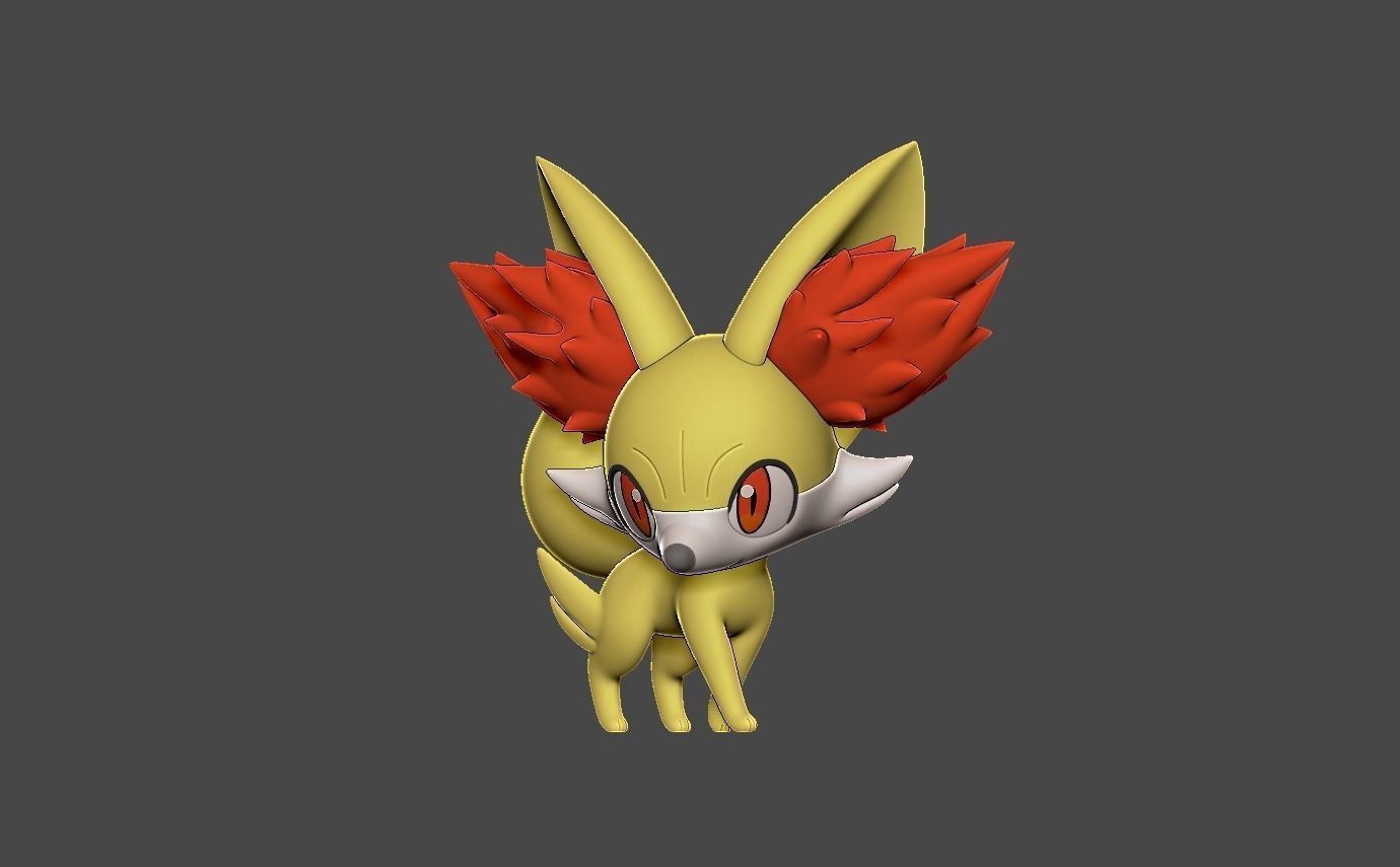 POKEMON FENNEKIN EVOLUTION PACK 3D print model_6
