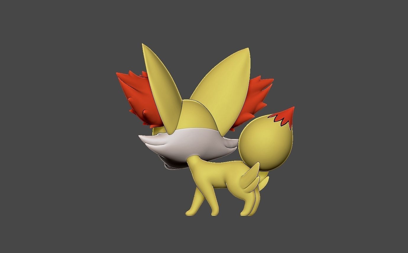 POKEMON FENNEKIN EVOLUTION PACK 3D print model_23