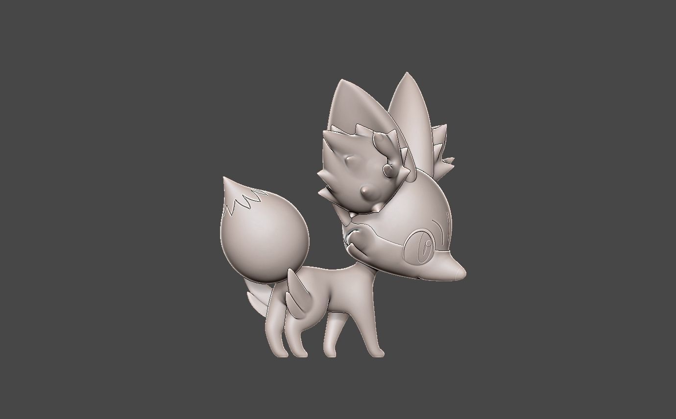 POKEMON FENNEKIN EVOLUTION PACK 3D print model_21