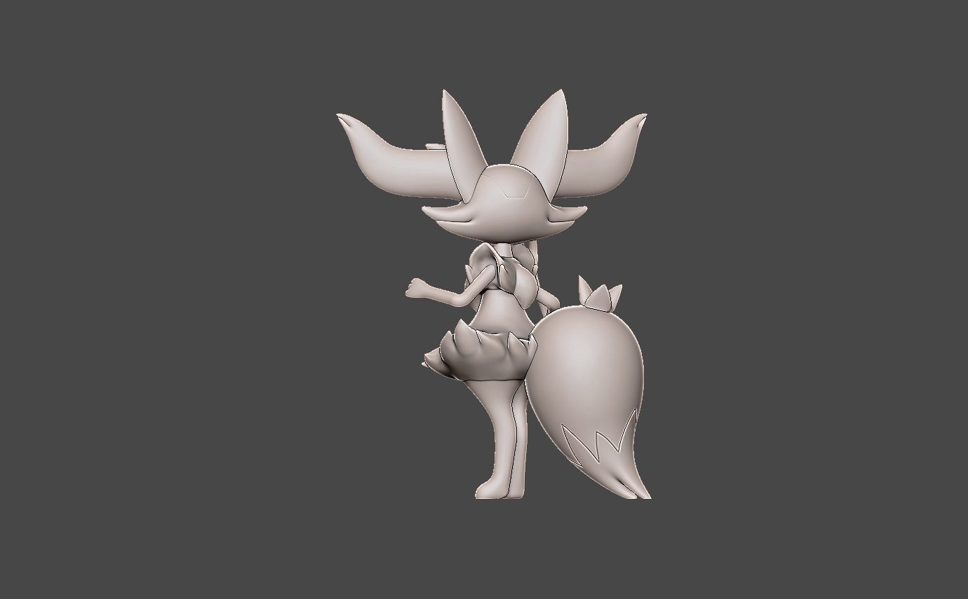 POKEMON FENNEKIN EVOLUTION PACK 3D print model_20