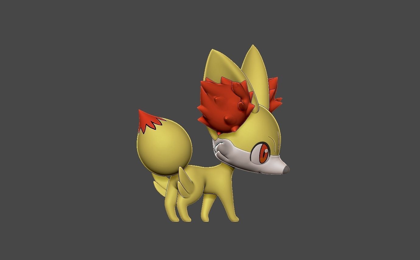 POKEMON FENNEKIN EVOLUTION PACK 3D print model_18