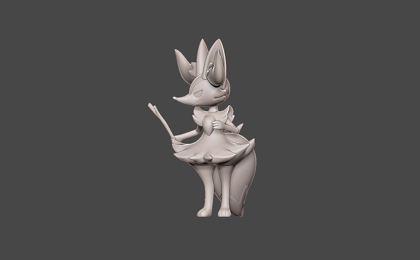 POKEMON FENNEKIN EVOLUTION PACK 3D print model_14