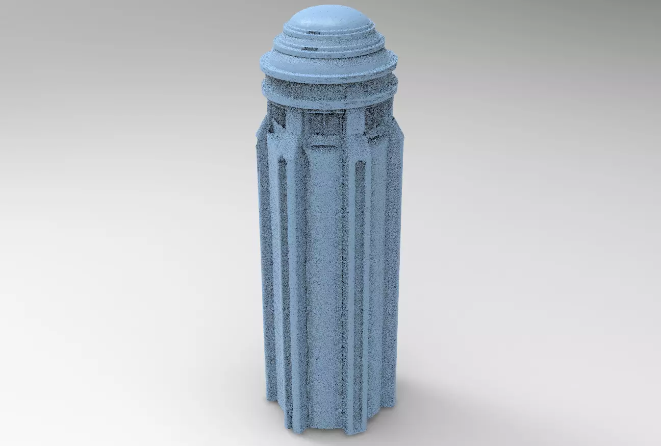 White Marble Palace statue Tower 3  3D model_0